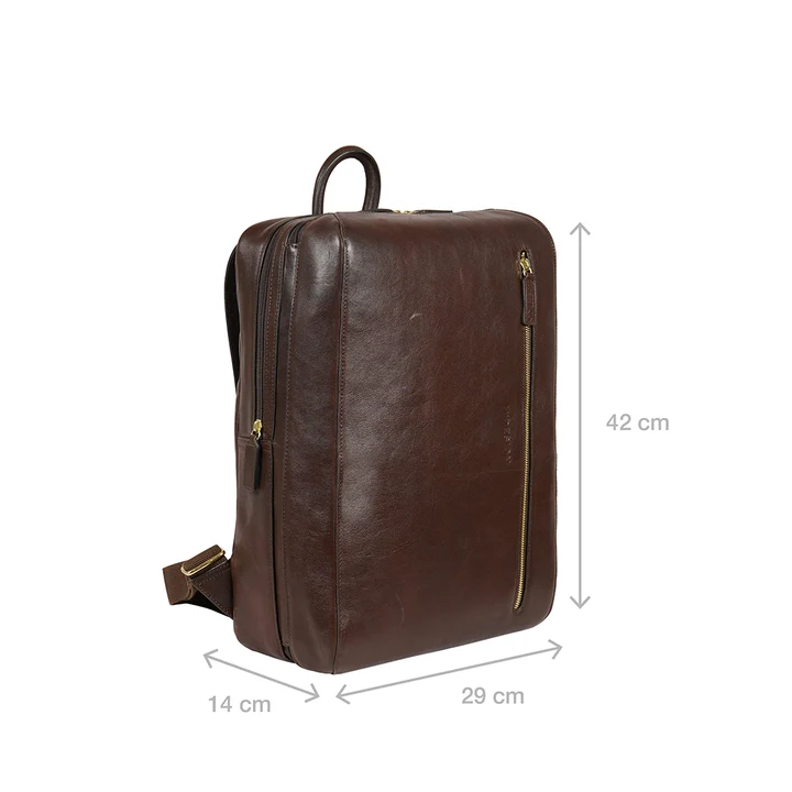 Pisco 02 Brown Leather Backpack - Image 2